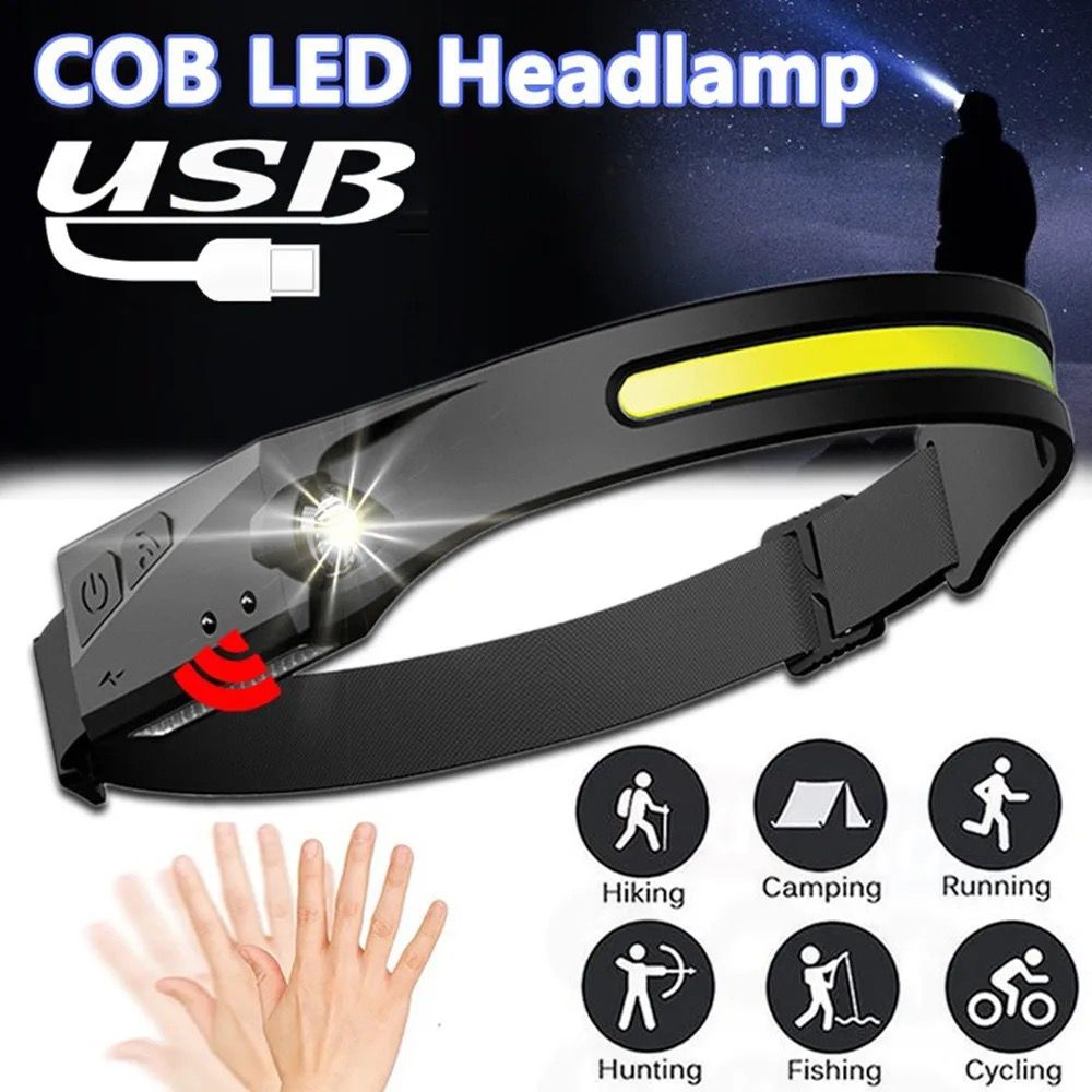 Linterna Frontal Led Brillante cabeza